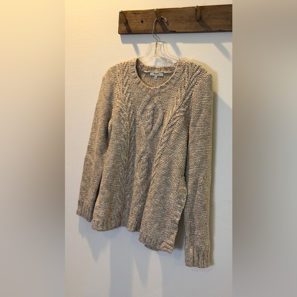 Madewell size M sweater Firelight Marled Pullover Marled Flax  EUC - Picture 4 of 7